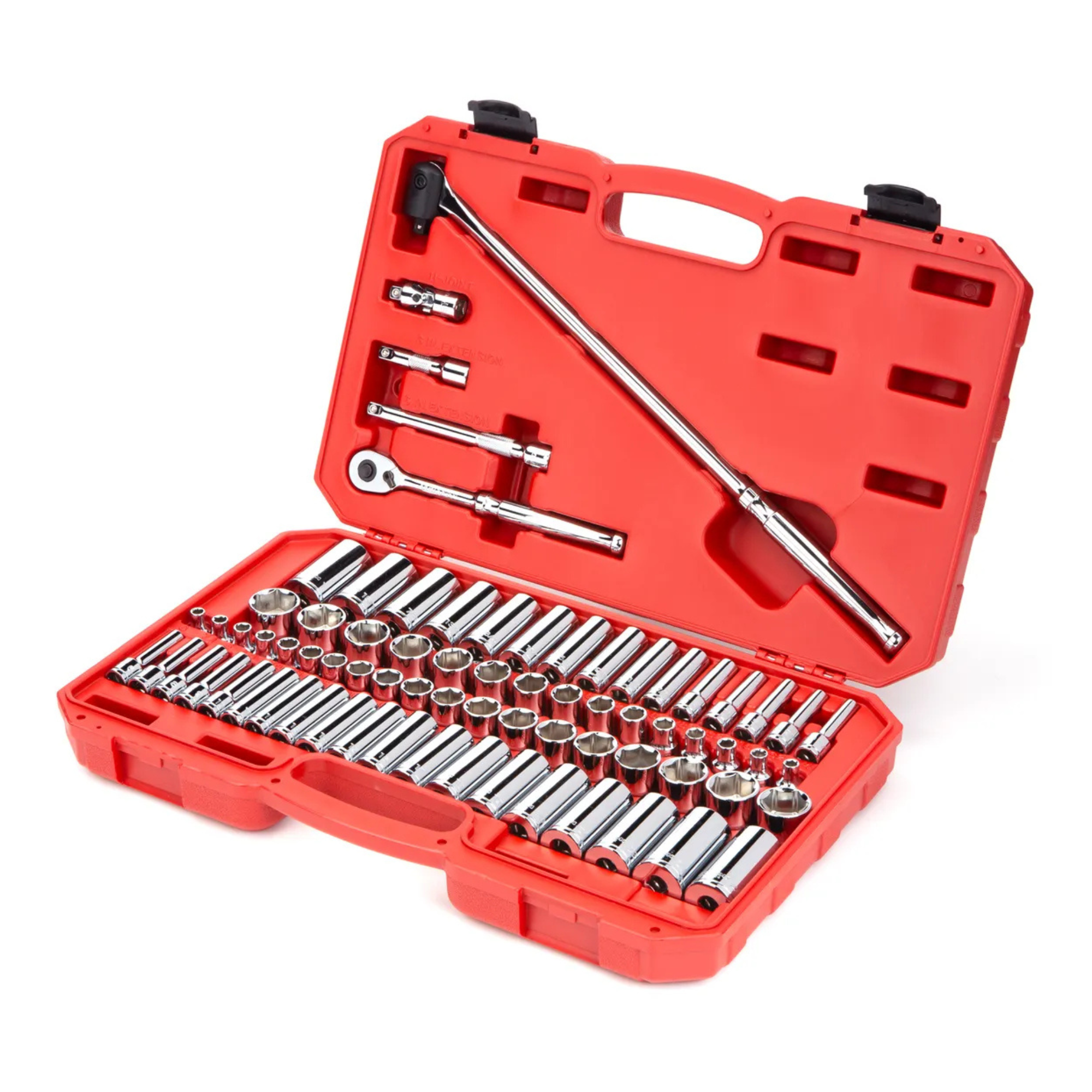 TEKTON 3/8 in. Drive 6-Point Socket and Ratchet Set (73-Piece) from GME Supply